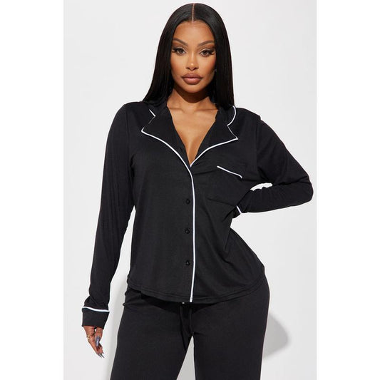 In the Morning PJ Pant Set - Black